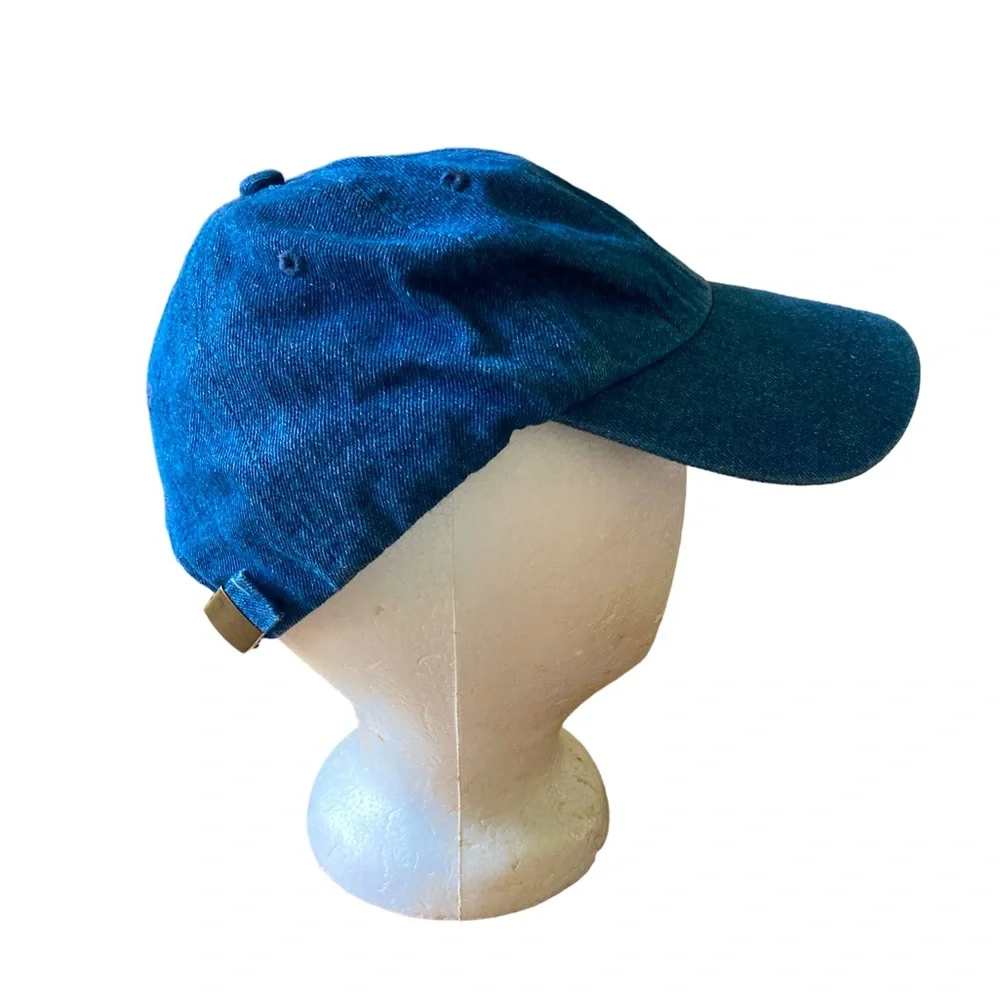 Target Denim Baseball Hat Adjustable Strap Sporty Cute Chic Chambray Blue OS